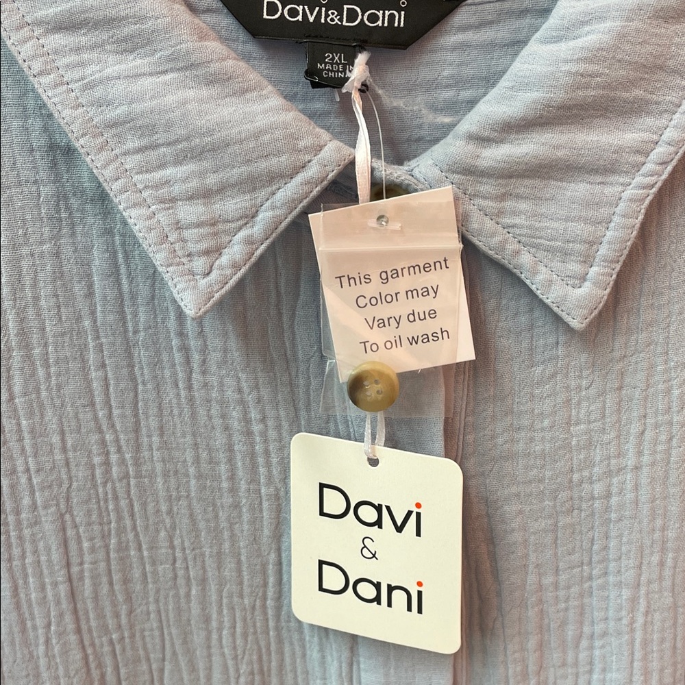 DAVI & DANI Blue and Black Tunic Top / Dress NWT - Picture 2 of 9